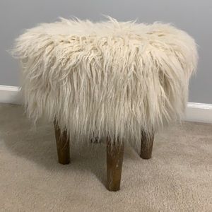 Faux Fur Stool